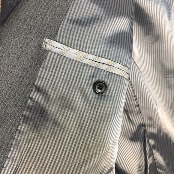 Joe Joseph Abboud Mens Gray Sport Suit Jacket 44R - Picture 7 of 10